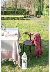 Coperta bordeaux chiaro in cotone 130x170 cm Waffle – Tiseco Home Studio