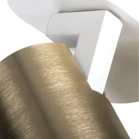 Kanlux 38965 - Faretto LAURIN 2xGU10/10W/230V ottone/bianco