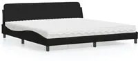 Letto con Materasso Nero 200x200 cm in Similpelle 3208477