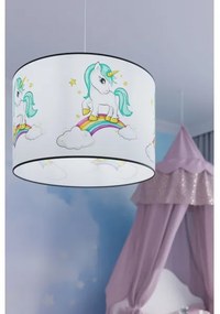 Sollux SL.1412 - Lampadario a sospensione per bambini UNICORN 1xE27/15W/230V diametro 30 cm