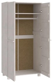 Armadio hamar bianco 89x50x180 cm in legno massello di pino