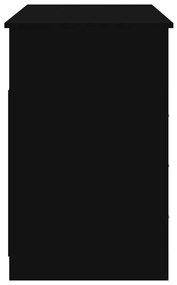 Scrivania con Cassetti Nera 102x50x76 cm in Legno Multistrato