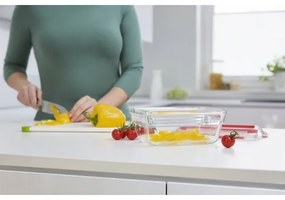 Tefal - Contenitore per alimenti 0,85 l MSEAL GLASS rosso/vetro