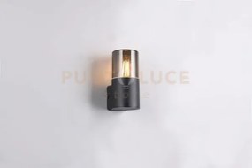 Hoosic applique da esterno antracite con diffusore fume' ip44 h. 17...