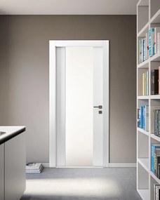 Porta battente Vetro bianco L 80 x H 210 cm reversibile