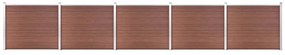 Set Pannelli Di Recinzione İn Wpc 872x146 Cm Marrone /
