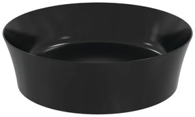 Ideal standard Ipalyss Lavabo 40 cm rotondo da appoggio senza foro senza troppo pieno in Diamatec nero opaco