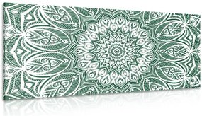 Stampa su tela – Mandala armonia su sfondo verde