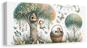 Quadro su tela – Altalena tra i rami dell’albero