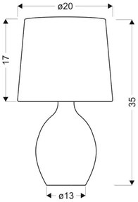 Lampada da tavolo AMBON 1xE14/40W/230V bianco