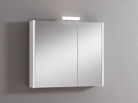 Pensile con luce Akira laccato bianco opaco L 80 x H 70 x P 15.5 cm
