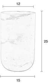 Vaso in marmo bianco Fajen - Zuiver