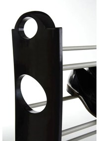 Scarpiera in metallo nera e argento Tavia - Premier Housewares