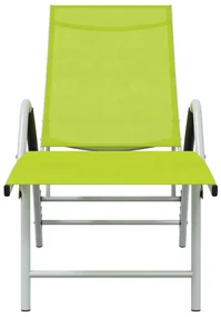 Lettino prendisole in textilene e alluminio verde