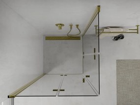 Mexen Lima Duo cabina doccia pieghevole 90 x 90 cm, trasparente, oro - 856-090-090-50-00-02