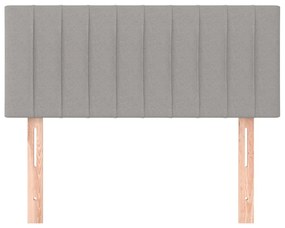 Testiera grigio chiaro 100x5x78/88 cm in tessuto