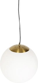 Lampada a sospensione scandinava smart oro con vetro opale 40cm incl. WiFi A60 - Ball 40