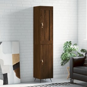 Credenza Rovere Marrone 34,5x34x180 Cm İn Legno Multistrato /