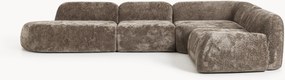 Divano angolare componibile XL in teddy-bouclé Wolke