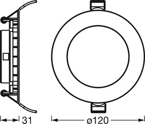 Osram - Set da 3 faretti da incasso SPOT LED/8W/230V 3000K bianco