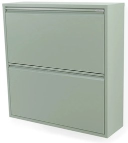 Scarpiera in metallo grigio-verde Billy - Spinder Design