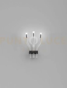 Stardust applique a parete 3 cristallo rigadin nickel nero 3 luci a...
