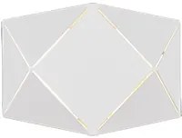 Applique Led Parete Interno Metallo Bianco Tagli Laser Rombi Zandor GD Trio