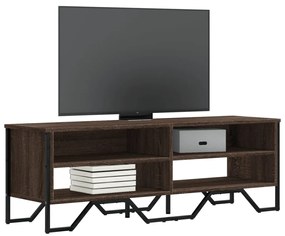 Mobile porta tv rovere marrone 122x34x41cm in legno multistrato