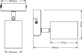 Osram - Faretto ELEMENTAL 1xGU10/6W/230V