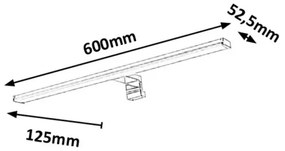 Rabalux 2115 - Illuminazione a LED per specchi da bagno LEVON LED/12W/230V IP44 60cm