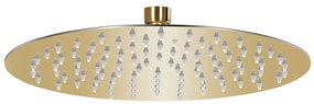 Testa Doccia A Pioggia İn Acciaio Inox 25 Cm Rotonda Oro /