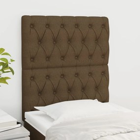 Testiera 2 Pz Marrone Scuro 80 X 7 X 78/88 Cm İn Tessuto /