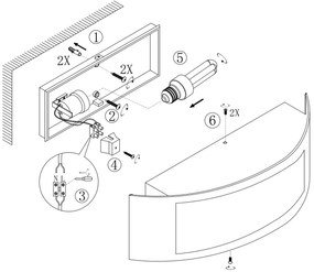 Applique Bianca da Parete E27 IP54 da Esterno - Serie ARC