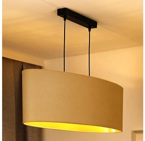 Duolla - Lampadario a sospensione con filo OVAL VEGAN 2xE27/15W/230V color crema