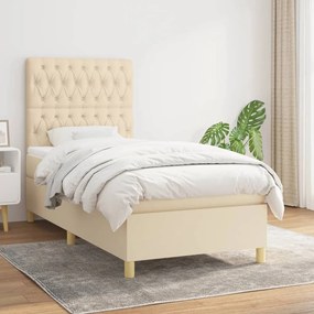 Giroletto A Molle Con Materasso Crema 90x200 Cm İntessuto /