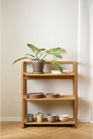 Libreria in colore naturale con effetto rovere 80x93x40 cm Ludza - Actona