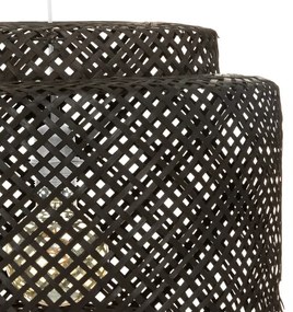 Atmosphera - Lampadario a sospensione con filo LIBY 1xE27/40W/230V bambù/nero