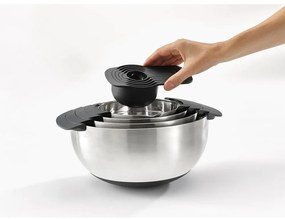 Ciotole in argento lucido in set di 9 pezzi Nest 100 Collection - Joseph Joseph