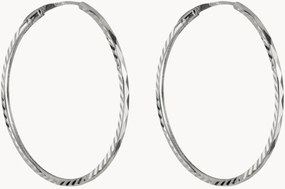 Orecchini a cerchio in oro bianco Twist