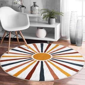 Tappeto rotondo lavabile adatto ai robot aspirapolvere ø 120 cm Comfort - Mila Home