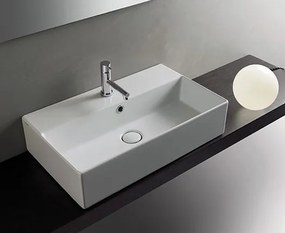 Ceramica Globo T-Edge Lavabo 61x37 Sospeso o da Appoggio Bianco Lucido