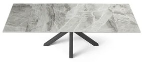 Tavolo cucina allungabile 240 cm piano grčs porcellanato Grigio JACKY