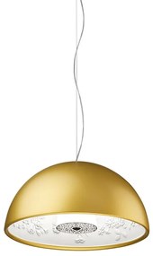 Flos Skygarden Small Lampada 40 cm sospesa a luce diffusa interno in gesso vetro opalino e cupola Oro