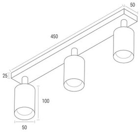 Faretto ANGIE 3xGU10/30W/230V