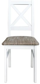 Sedia da pranzo NATE bianco/marrone