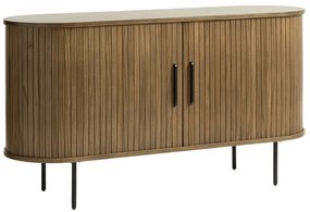 Cassettiera bassa marrone effetto rovere 140x76 cm Nola - Unique Furniture