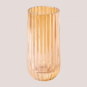 Vaso in vetro Inar Giallo Dorato Trasparente - Sklum