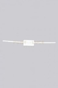 Tubular  applique a parete tubolare doppia bianco opaco, led 8w,640...