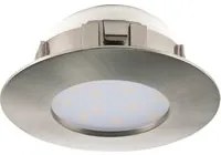 Faretto Incasso Contemporaneo Pineda Policarbonato Nichel Satinato Led 4,9W