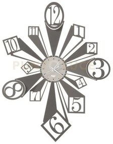 Orologio da parete scomposto slang fango e avorio in ferro 58x74cmh